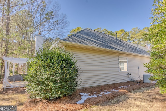 view of property exterior with cooling unit