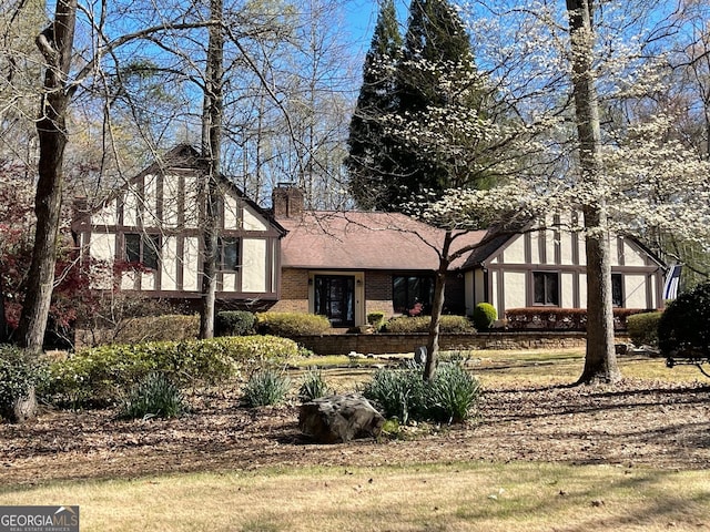 view of tudor home