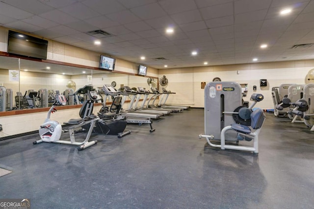 view of workout area