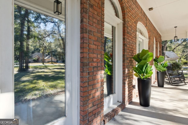 entrance to property with a porch