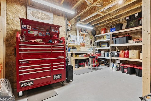 view of storage room