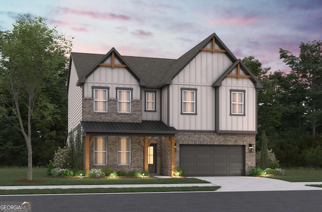 view of front of home featuring a garage