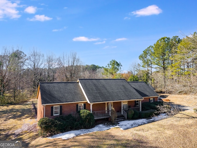 view of front of house with a porch