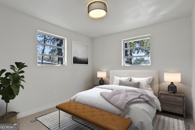 bedroom with carpet floors