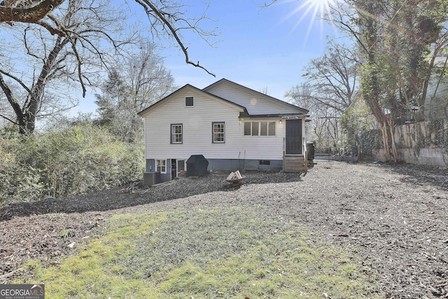 view of home's exterior featuring central AC unit