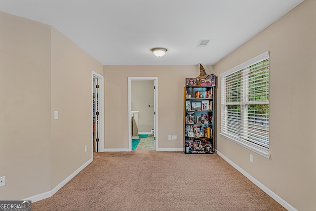 interior space featuring carpet floors