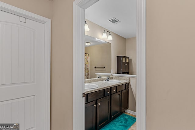 bathroom with vanity