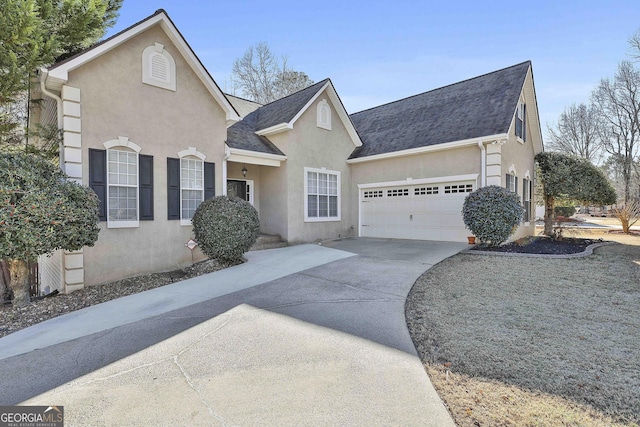 front facade featuring a garage