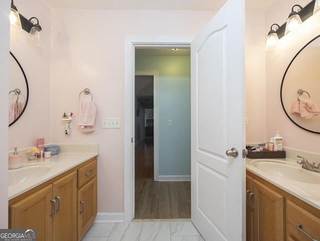 bathroom featuring vanity