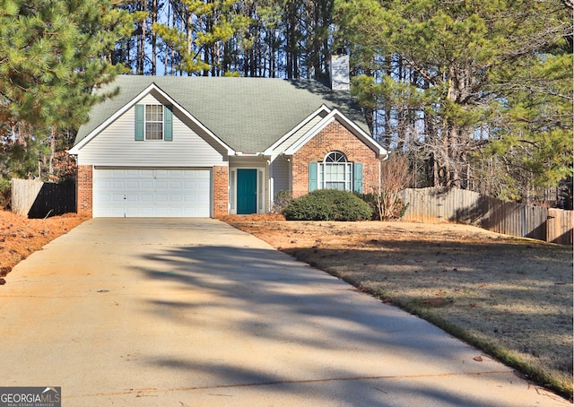 ranch-style house with a garage