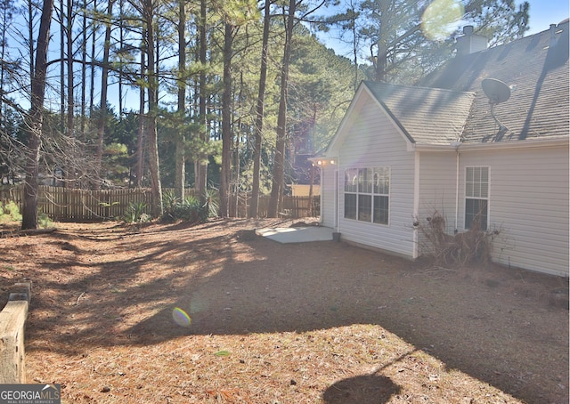 view of yard with a patio area