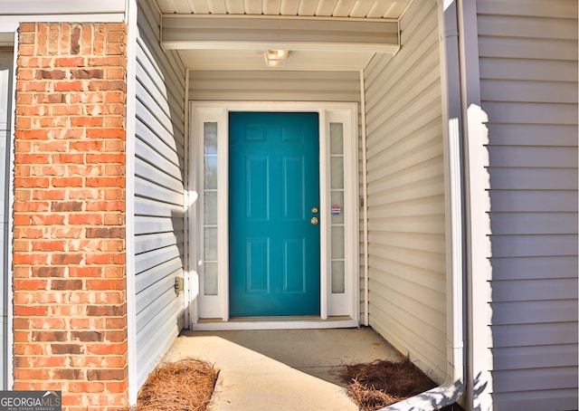 view of doorway to property