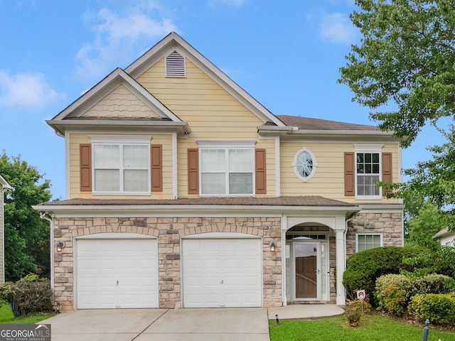 view of front of house featuring a garage