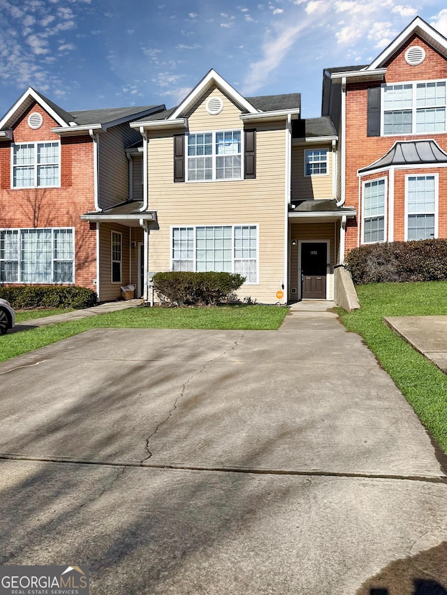 view of property with a front yard