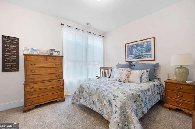 bedroom featuring carpet floors