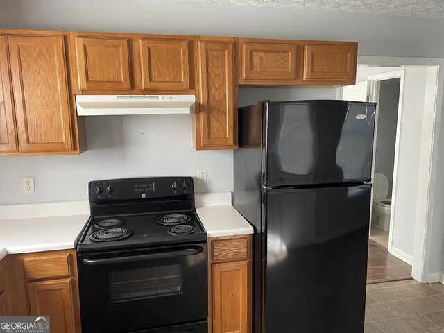 kitchen featuring black appliances