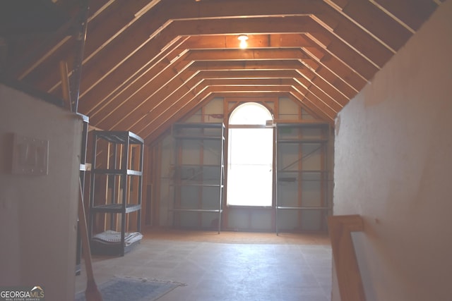 view of attic