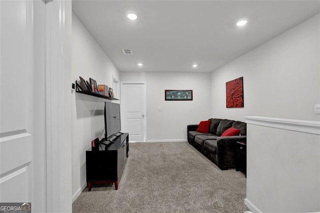 view of carpeted living room