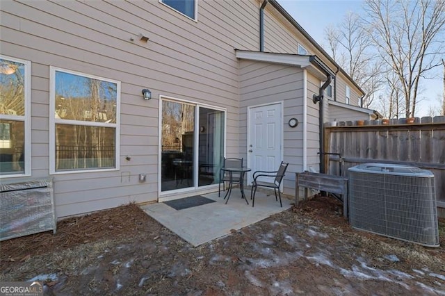 view of patio / terrace with central AC unit