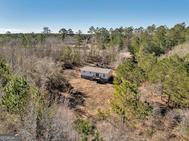 drone / aerial view with a rural view