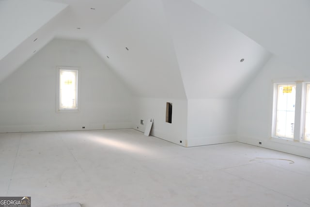 1140 Fox Bnd, Greensboro, GA 30642 - additional living space featuring plenty of natural light and vaulted ceiling