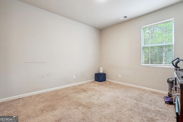 interior space featuring carpet flooring