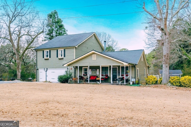 view of front facade with a porch