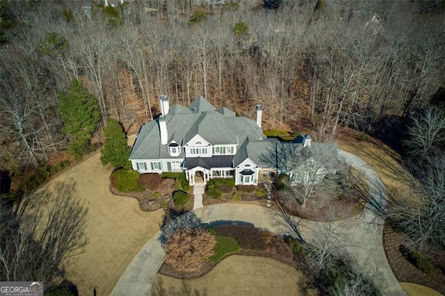 birds eye view of property