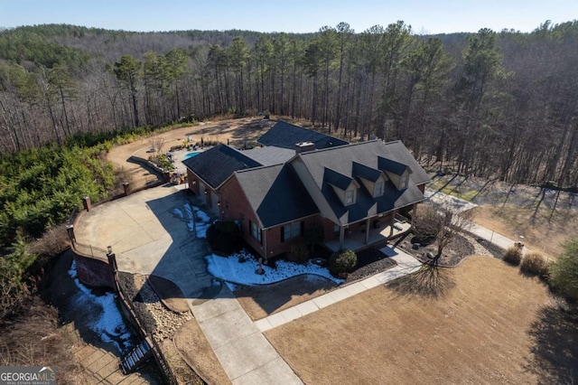 birds eye view of property