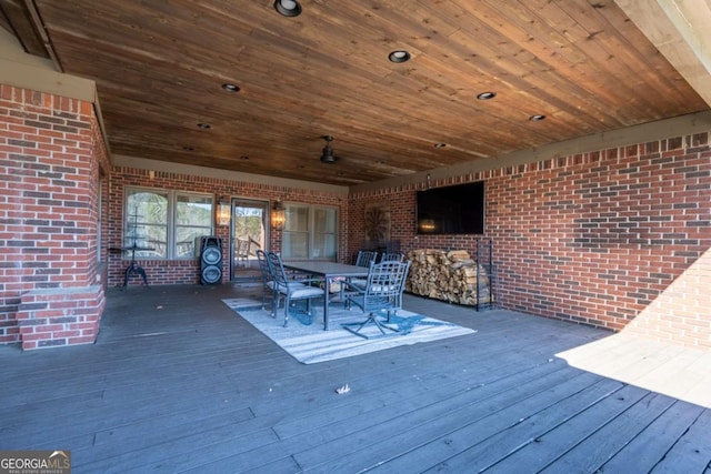 view of wooden terrace