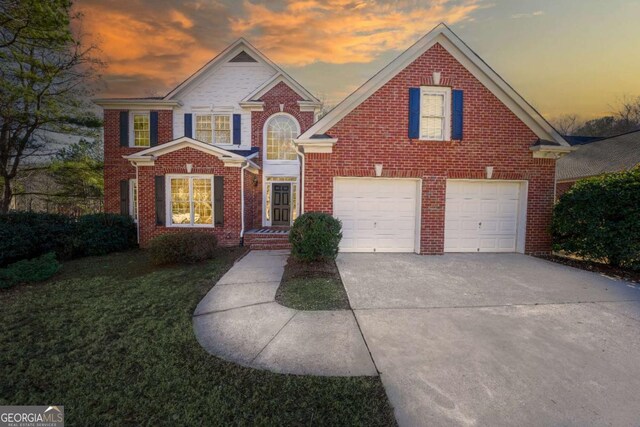 front facade featuring a garage