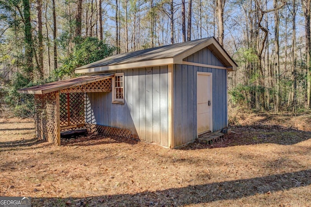 view of outdoor structure