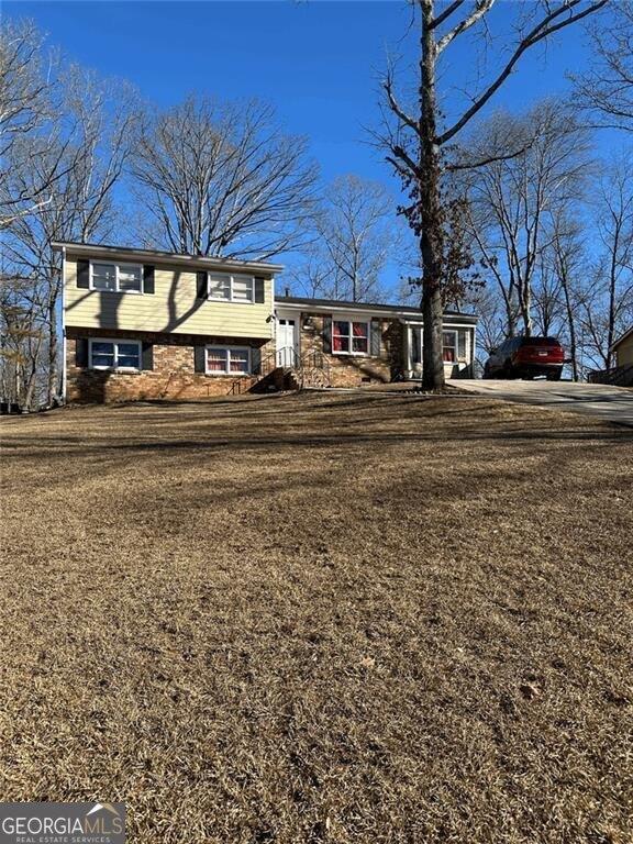 view of split level home