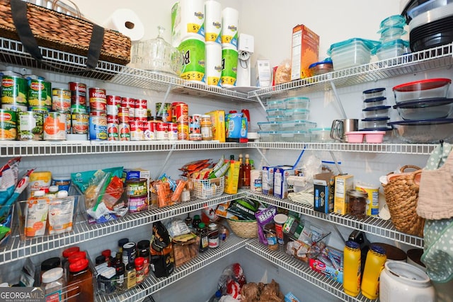 view of pantry