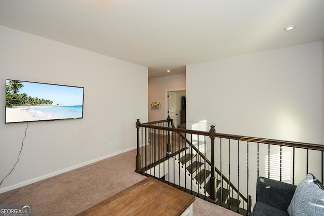 hallway featuring carpet floors