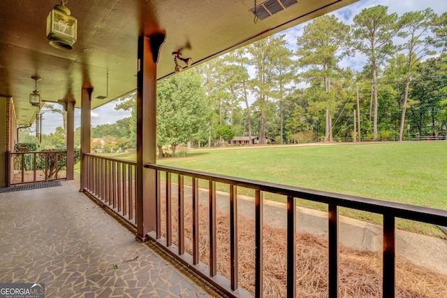 balcony with a porch