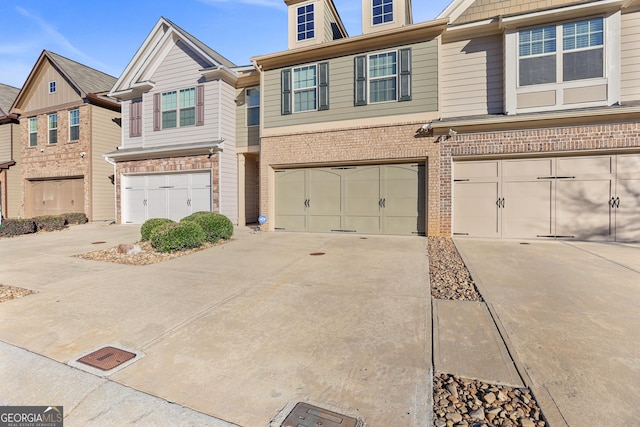 view of property with a garage