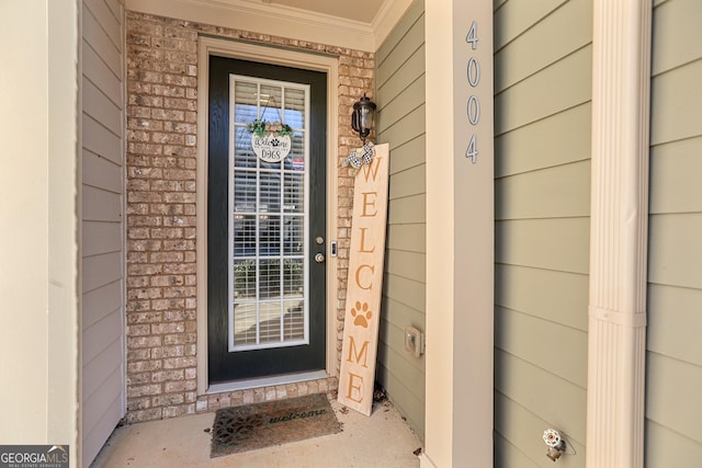 view of doorway to property