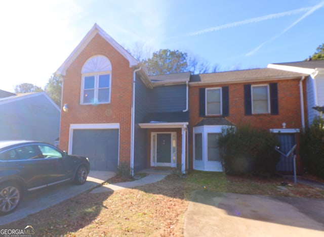 front of property featuring a garage