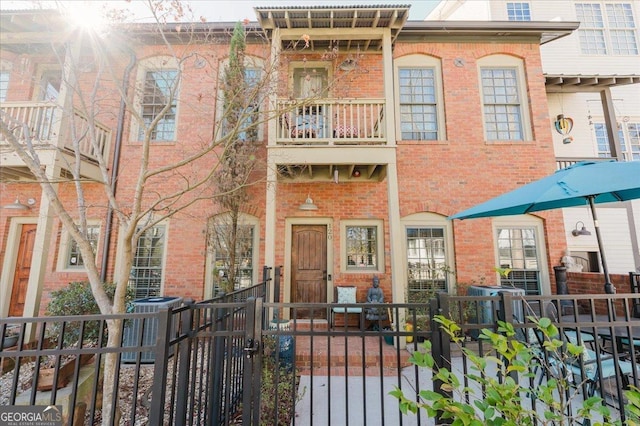 view of front of home with central AC unit