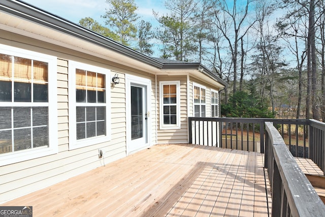 view of wooden deck