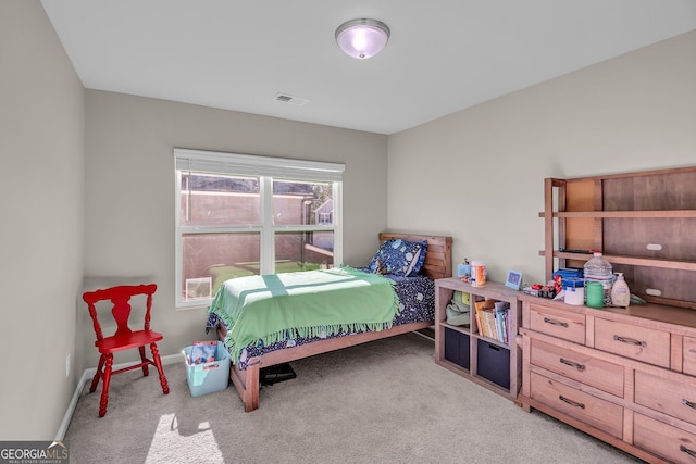 view of carpeted bedroom