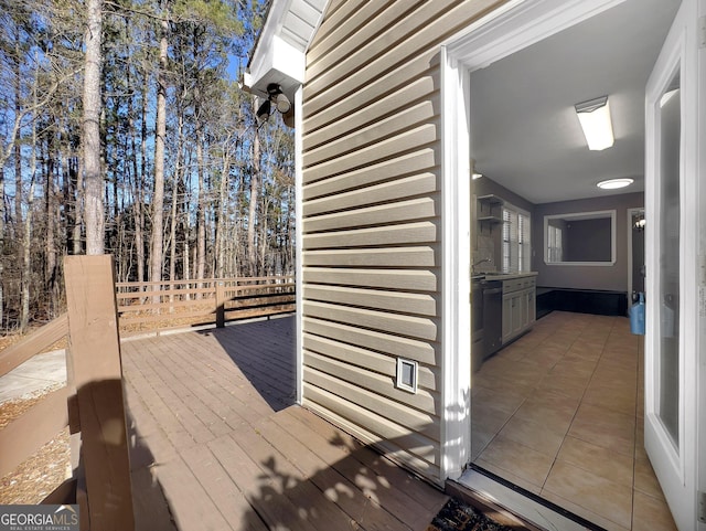 view of wooden deck