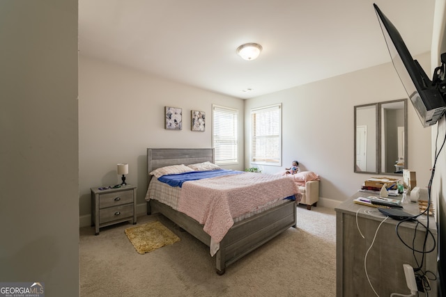 view of carpeted bedroom