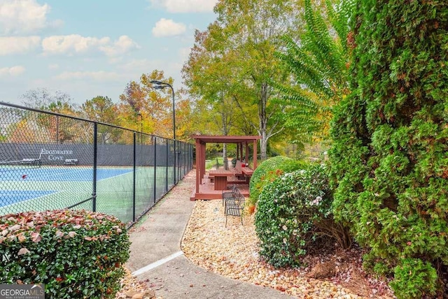 view of tennis court