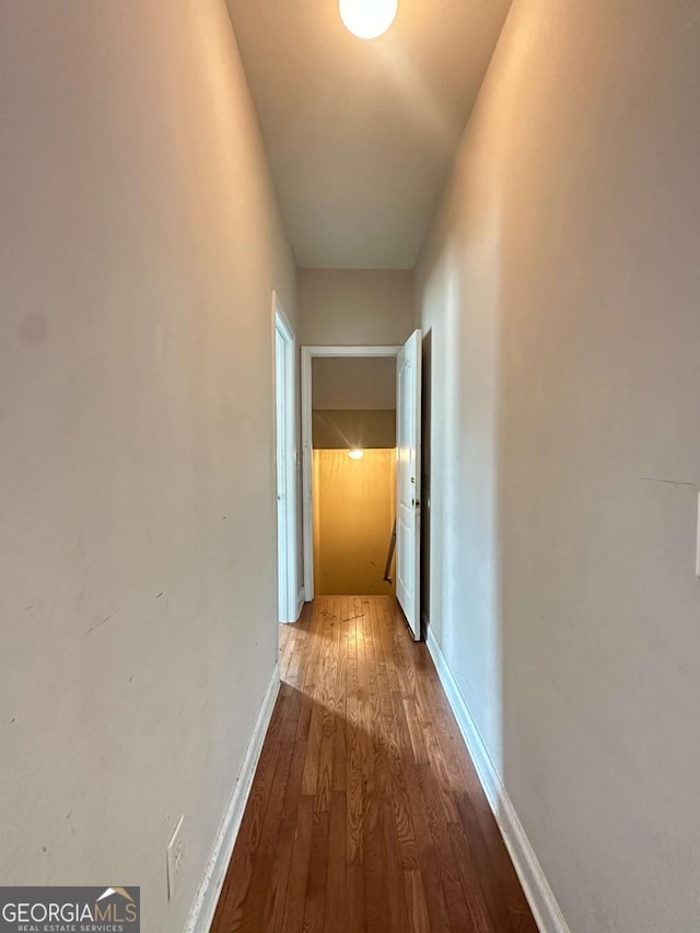 hall featuring hardwood / wood-style flooring