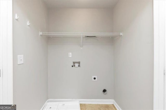 laundry area with hookup for a washing machine and electric dryer hookup