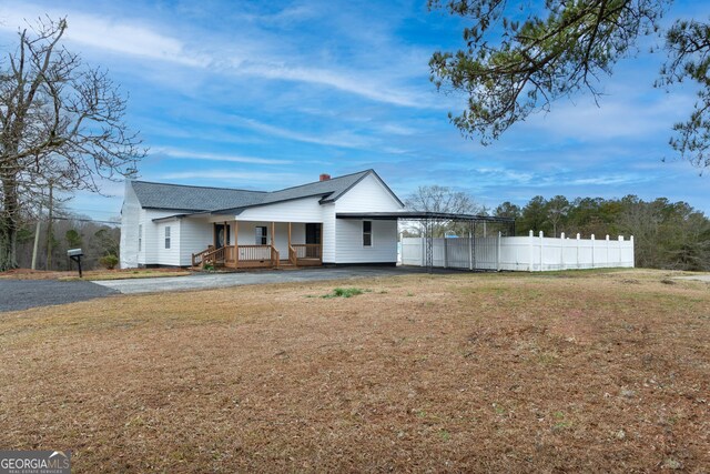 bungalow-style home with a porch