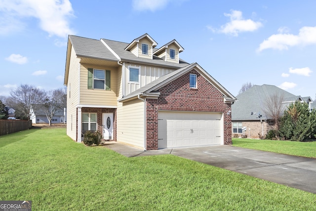 view of front of house featuring a front lawn