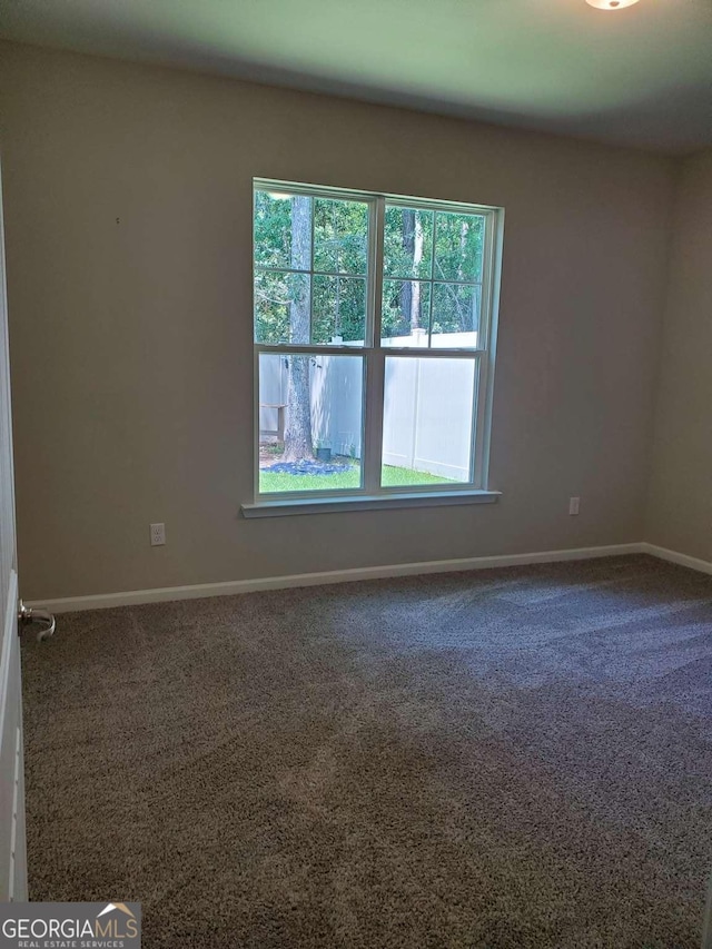 view of carpeted empty room